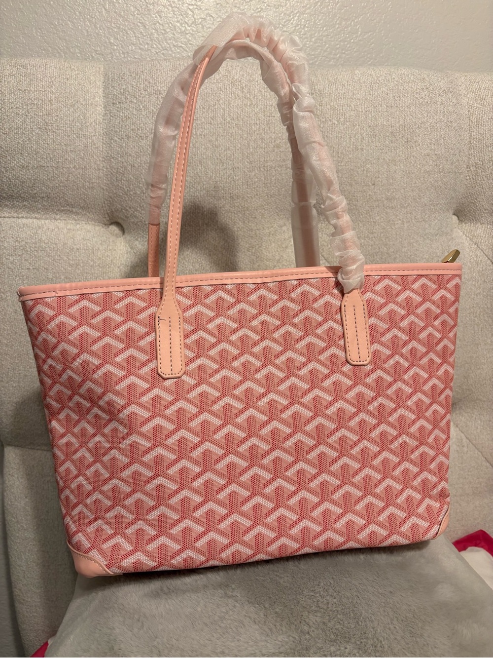 Ampere Creations Pink Patterned Tote Bag
